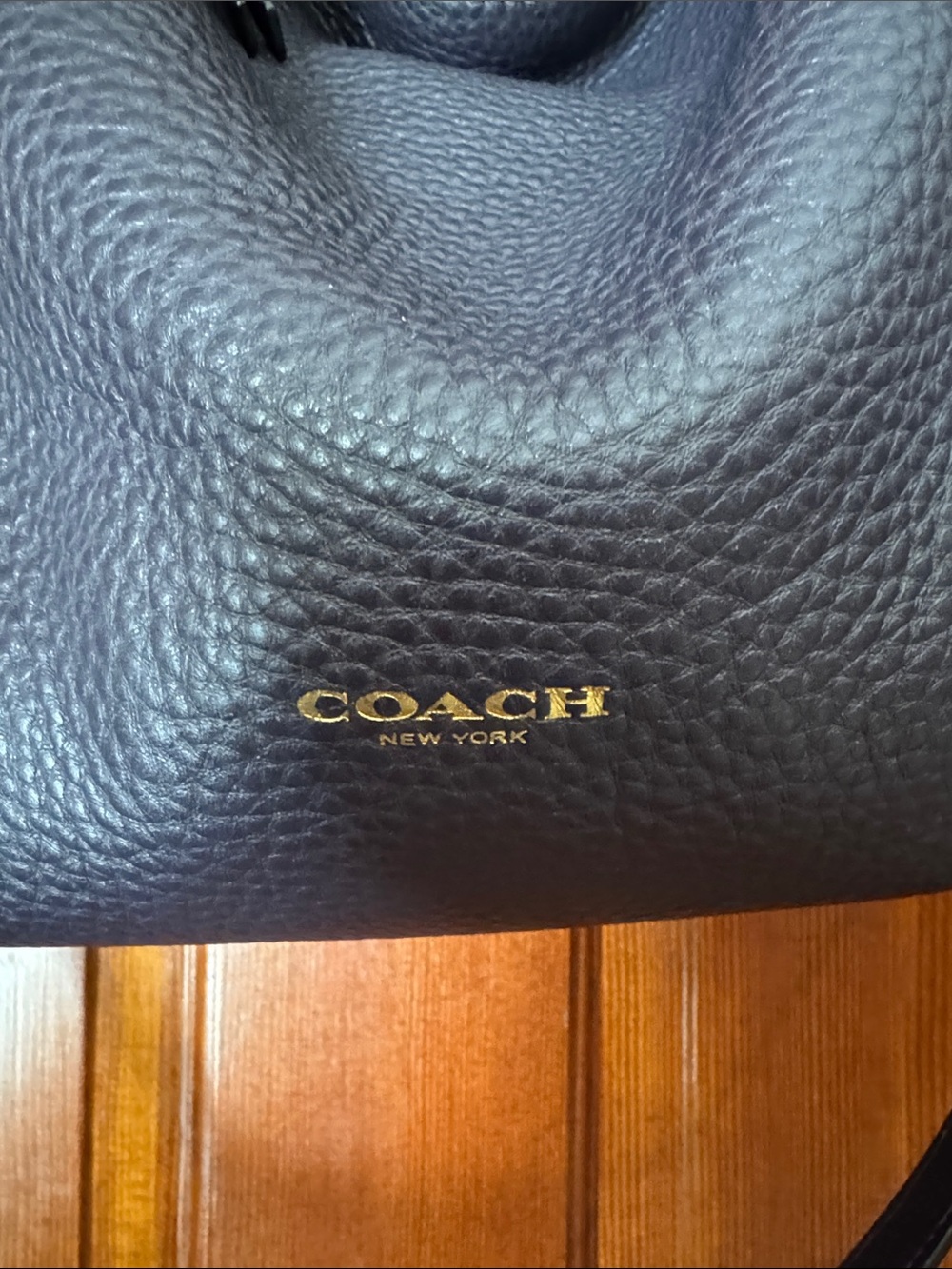Coach Black Purple Pebbled Leather Shoulder Hobo Bleeker - Picture 2 of 8